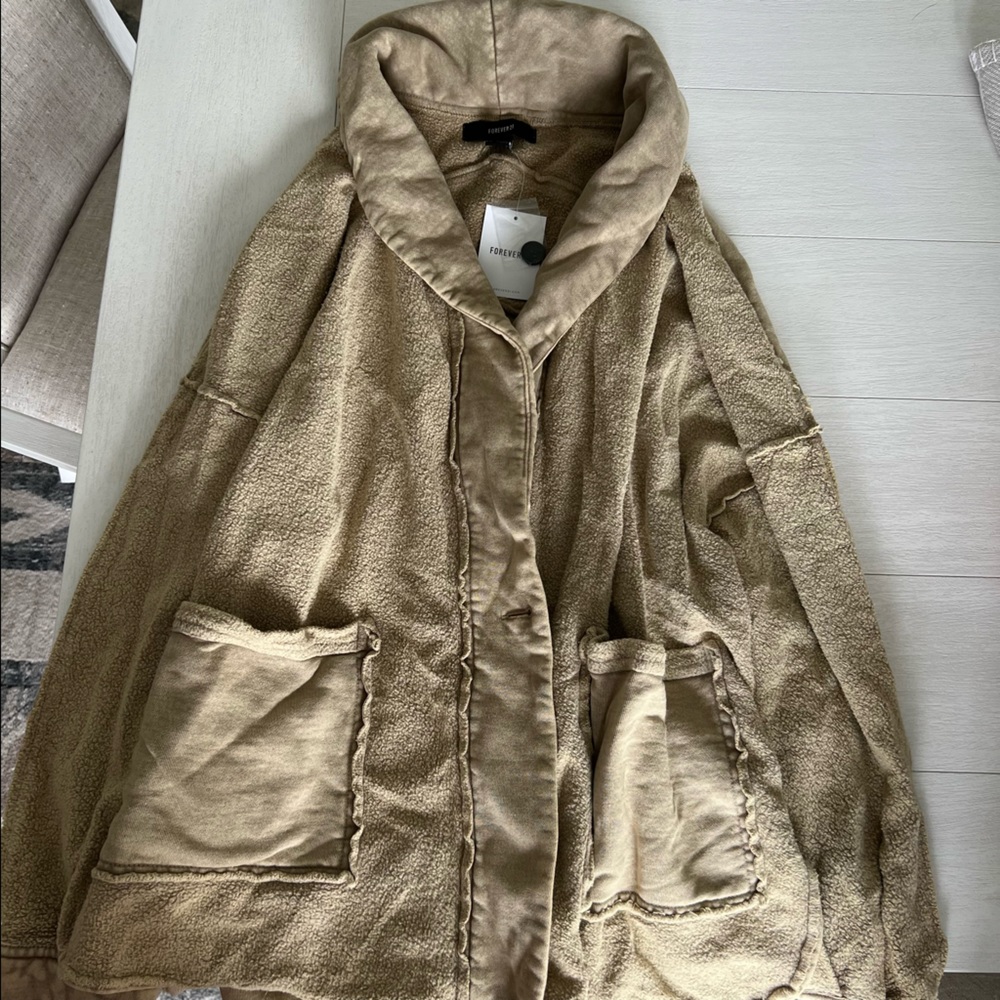 Forever 21 Oversized Fuzzy Jacket